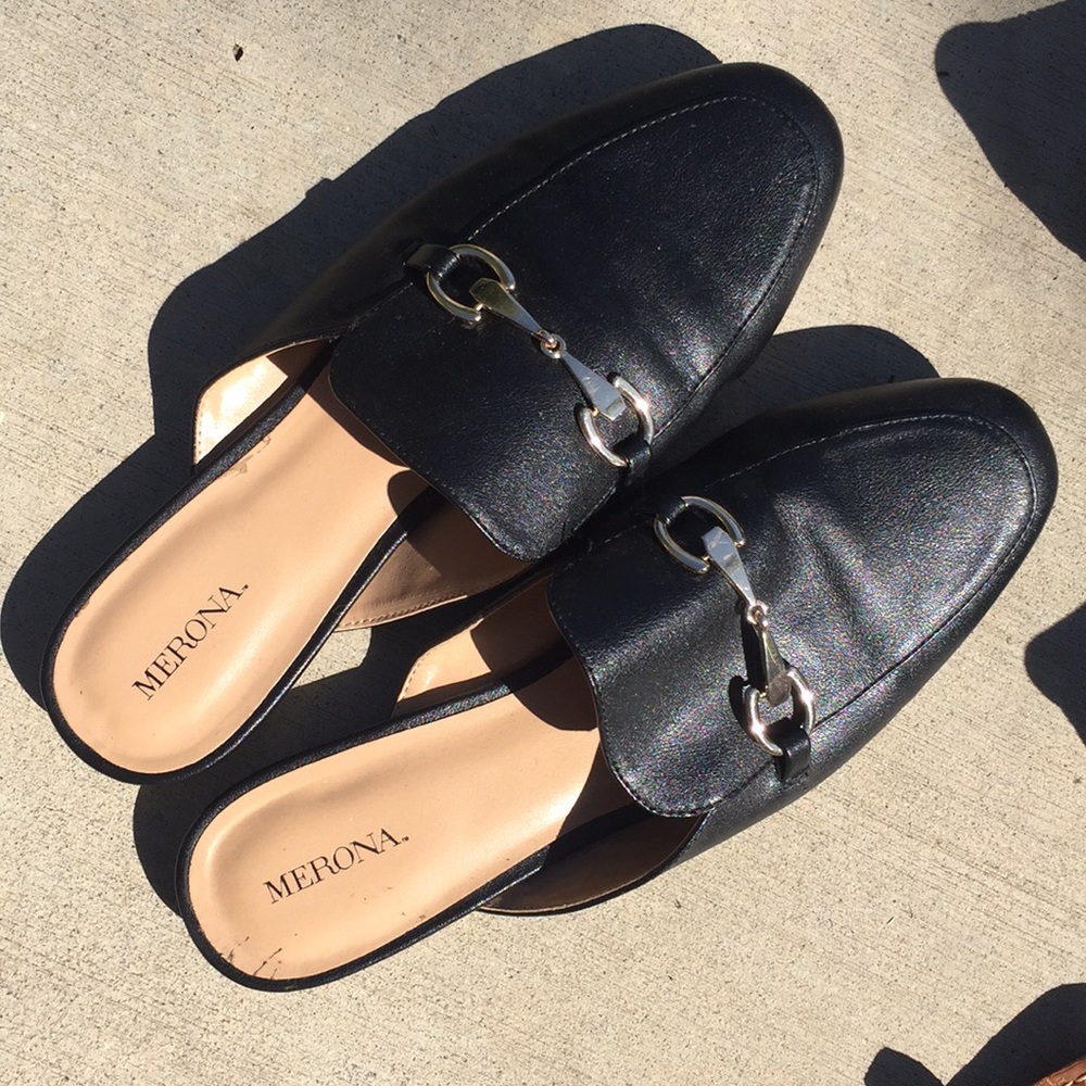 Black loafers